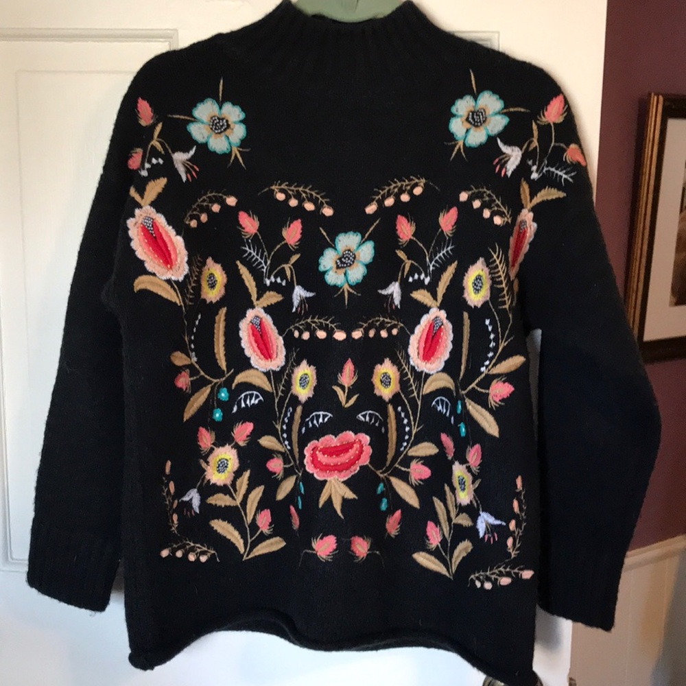 Gorgeous embroidered sweater worn once